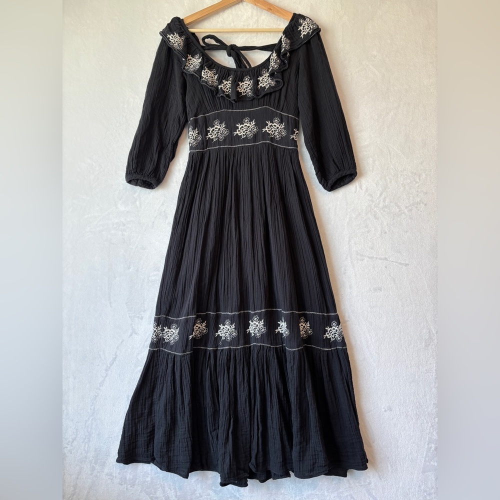 Free People black Lovers Lane Maxi Dress XS - Picture 2 of 15